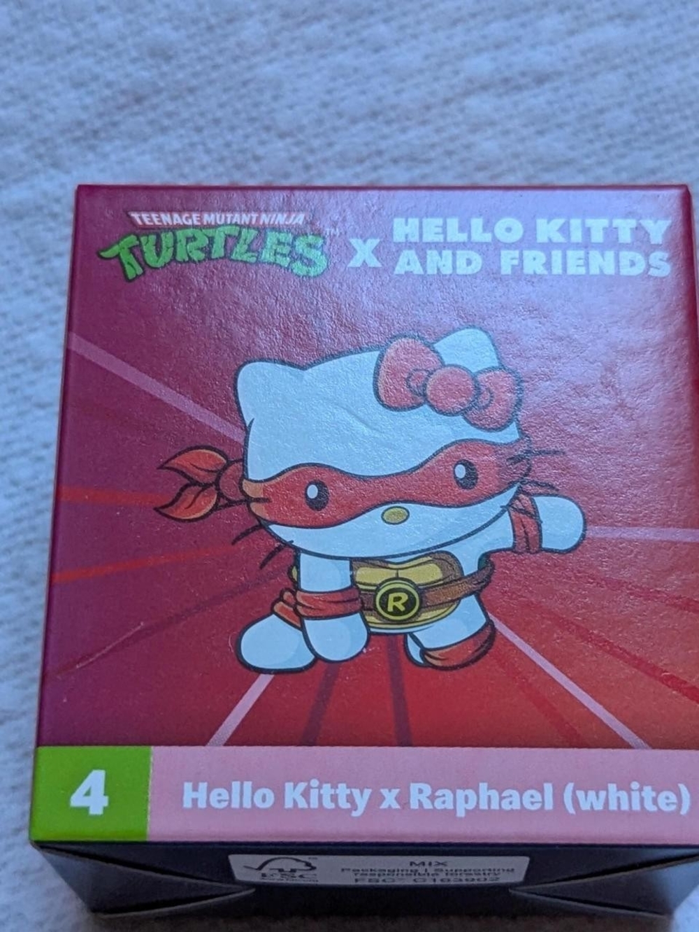 hello kitty Raphael white ninja turtles McDonald's toy box may have minor imper